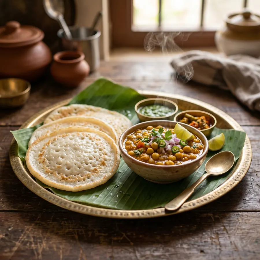 Chakuli Pitha with Ghuguni