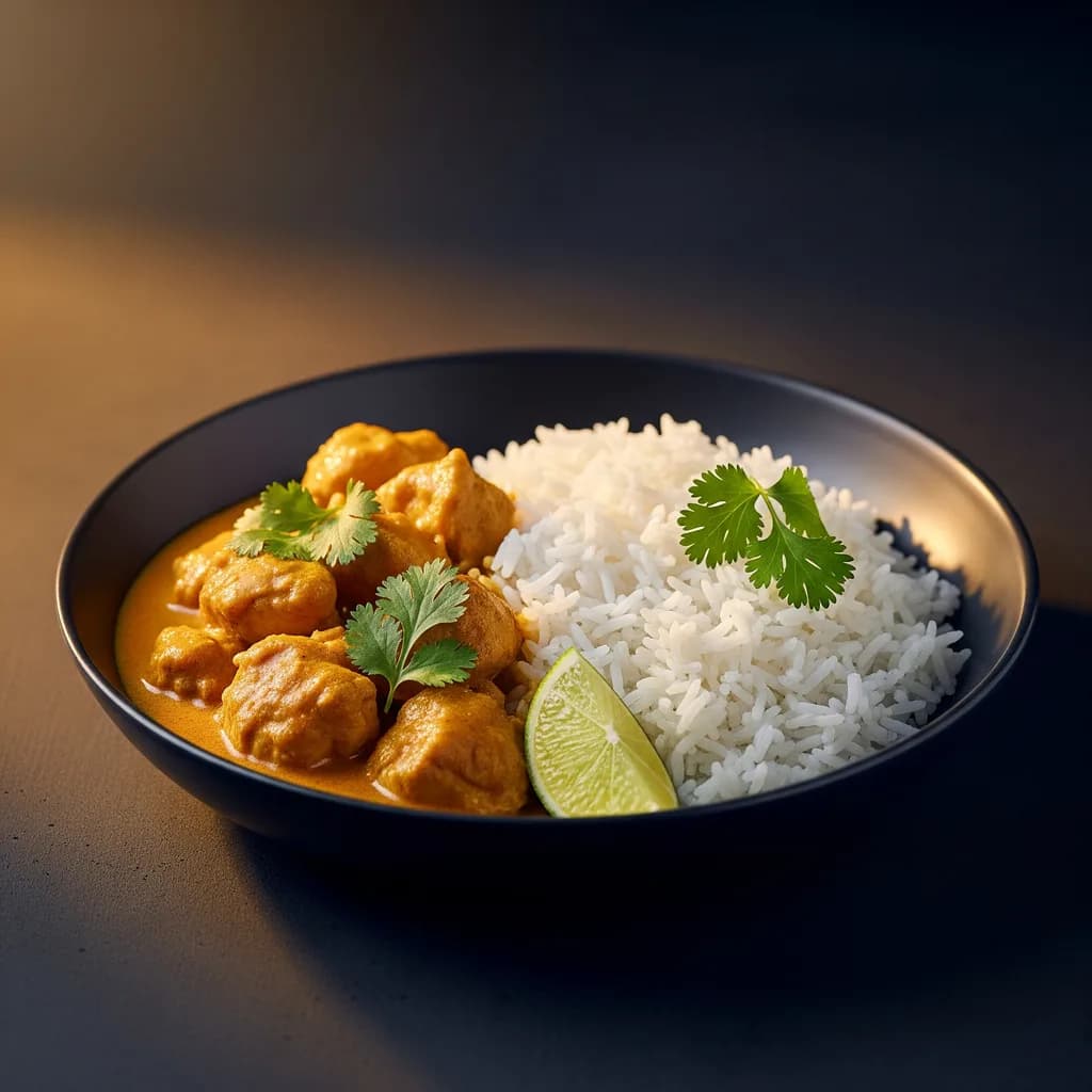 Chicken Curry + Rice (controlled oil)