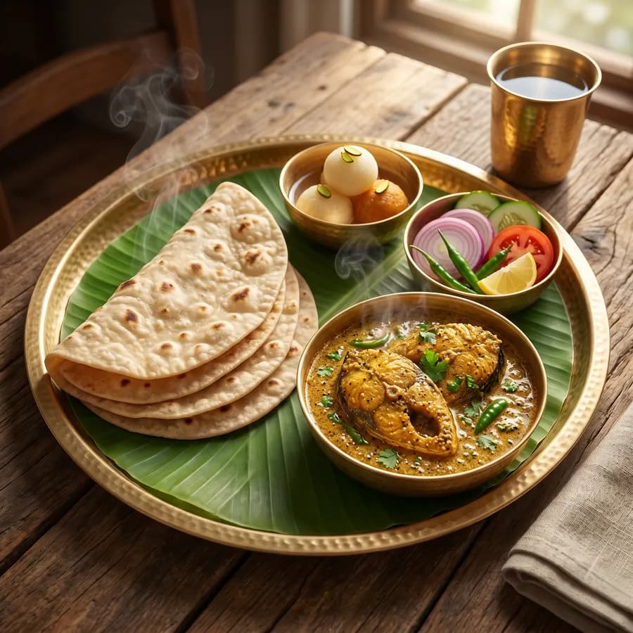 Roti-Fish Combo