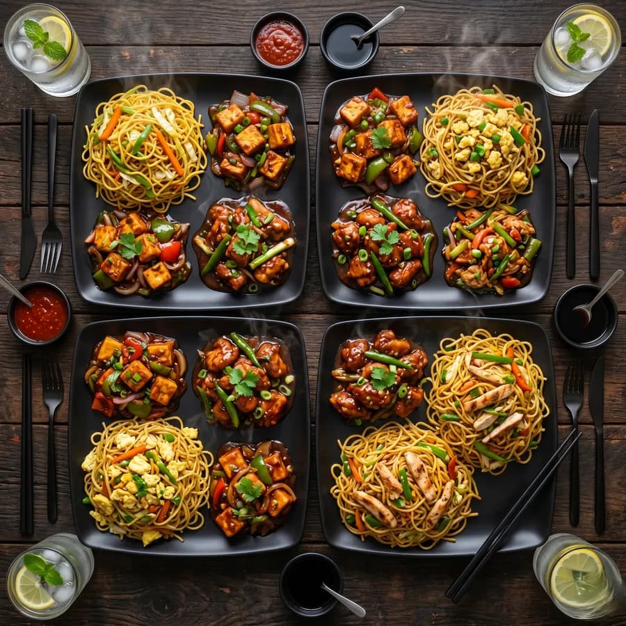 Veg + Non-Veg Chinese Thali